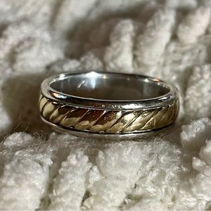 James Avery Retired 14 K Gold & Sterling Silver Women’s Band